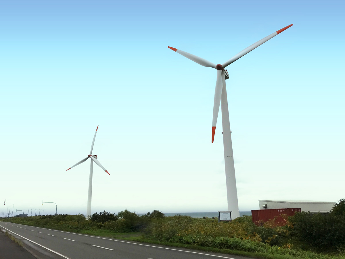 北海道宗谷郡猿払村の風力発電